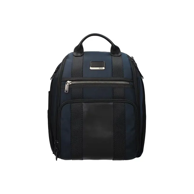 TUMI Leather Backpack Unisex Blue-0
