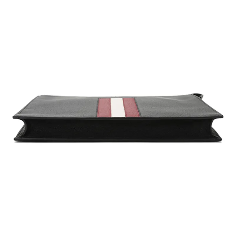 BALLY Leather Clutch Regular Men's Black-4