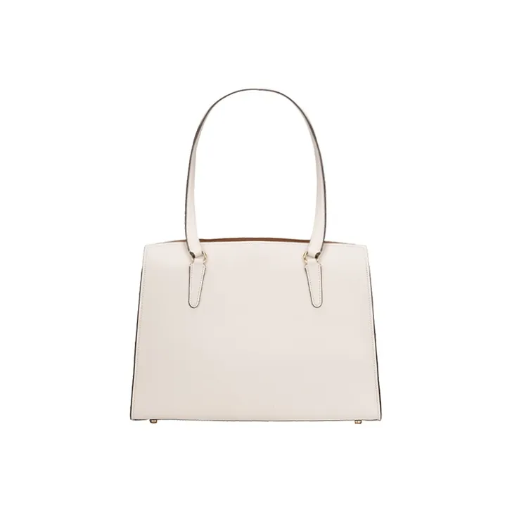 COACH Tatum Cow Leather Shoulder Bag Large Size Women's Ecru-2