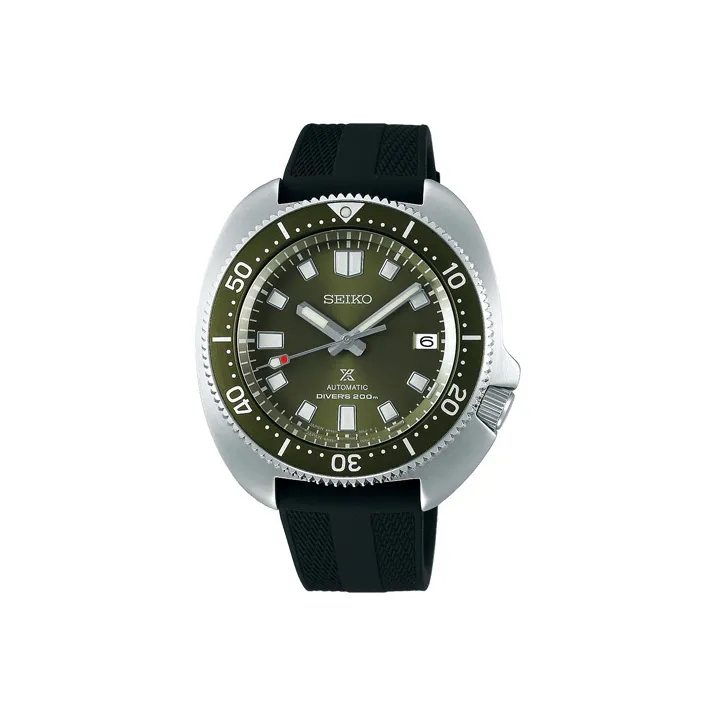 SEIKO Prospe Collection Automatic Mechanical Movement Silicone Strap Watch Unisex Green Dial-0