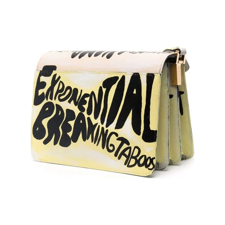 MARNI Trunk Cow Leather Trunk Bag Crossbody Bag Women's Yellow-1