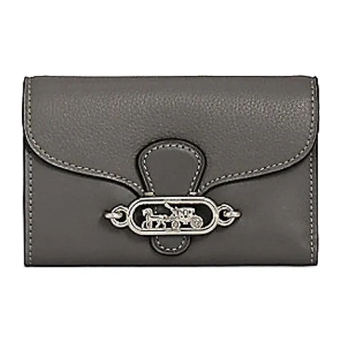 COACH Envelope Leather Wallet Women's Advanced Gray