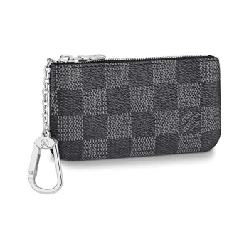 LOUIS VUITTON Pochette Cle Key Pouch Damier Graphite Black/Gray