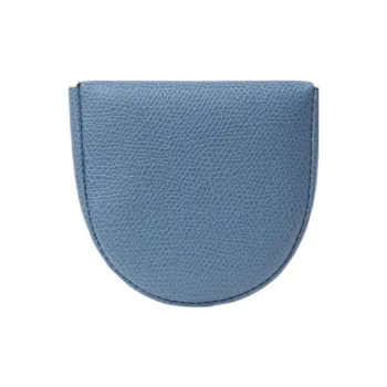 Valextra Cow Leather Coin Purse Unisex Cobalt Blue