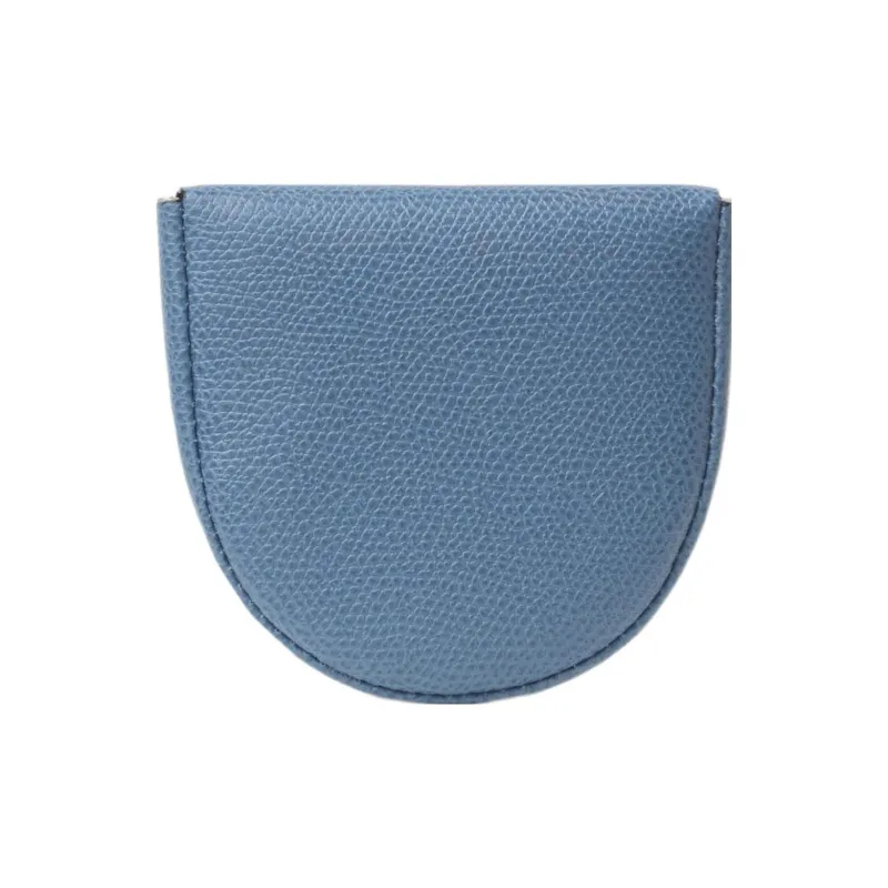 Valextra Cow Leather Coin Purse Unisex Cobalt Blue-0