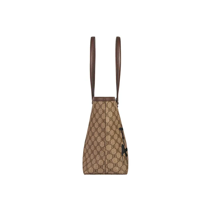 Balenciaga GUCCI Collaboration Coated Canvas Tote Bag Shopping Bag Shoulder Bags Women's Beige-1
