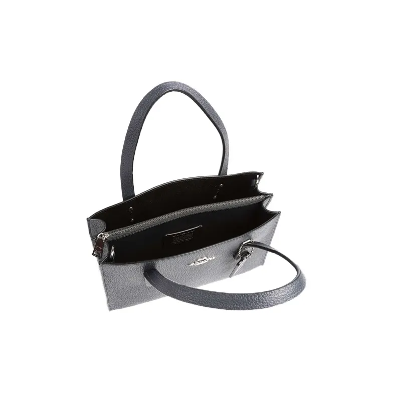 COACH Charlie Leather Shoulder Bag, Crossbody Bag, Handbag Tubas Women's Black-6
