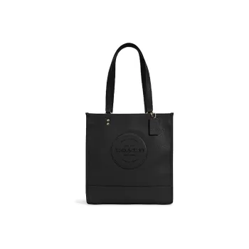 COACH Dempsey Leather Tote Bag, Shopping Bag, Handbag, Shoulder Bag Women's Black