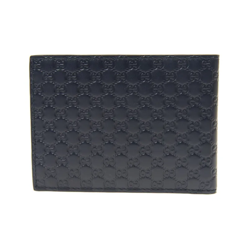 GUCCI Cow Leather Wallet Men's Blue/Navy Blue-2
