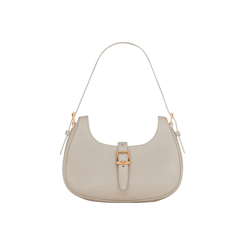 SAINT LAURENT Calfskin Hobo Bag Shoulder Bag Women's Vintage White-0