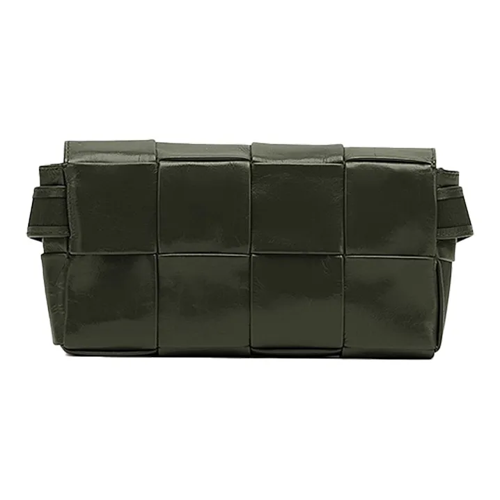 Bottega Veneta Cassette Belt Cow Leather Box Bag Camera Bag Fanny Pack, Crossbody Bag Mini Men's Field Green-2
