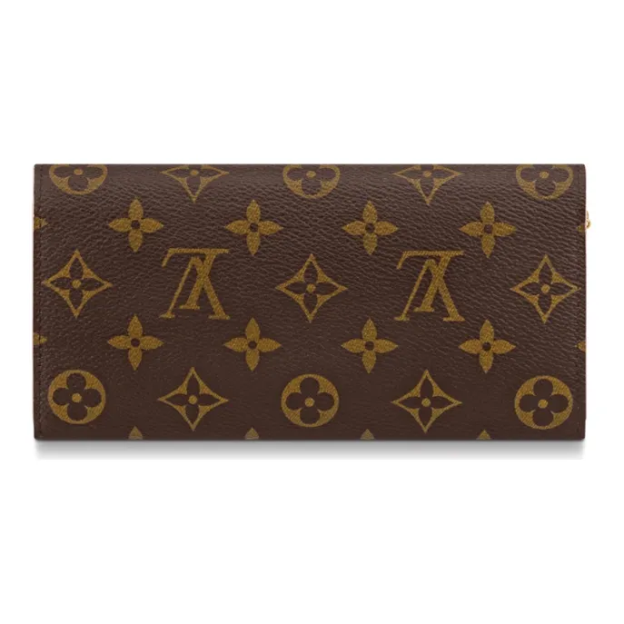 LOUIS VUITTON Emilie Canvas Wallet Regular Women's Plum Pink-2