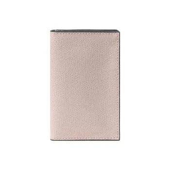 Valextra Cow Leather Card Holder Unisex Light Pink