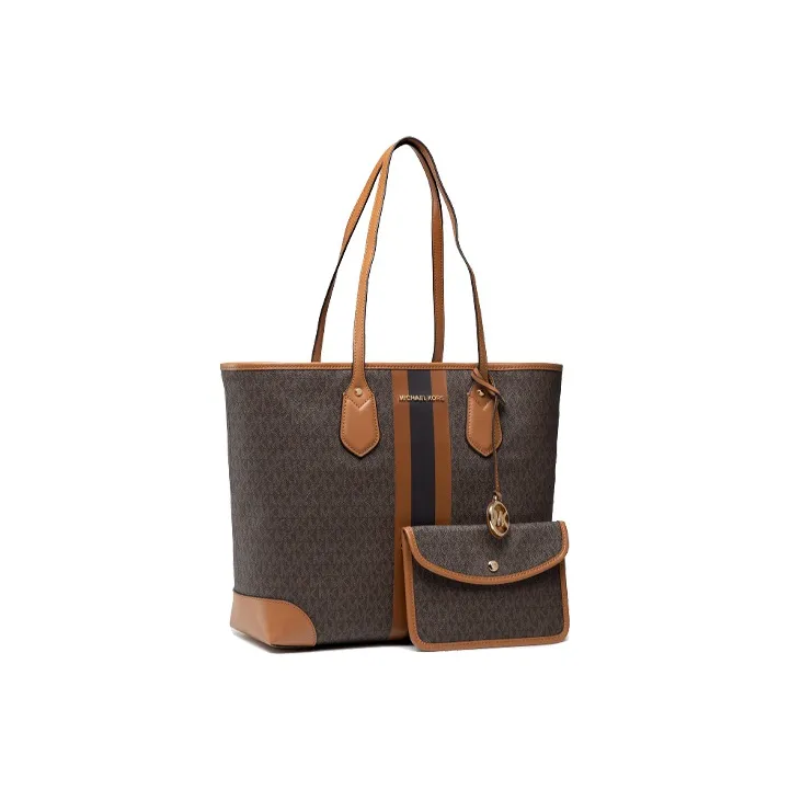 MICHAEL KORS Eva Artificial Leather Mother And Child Tote Bag Shopping Bag Handbag Shoulder Bag Women's Acorn Brown-1