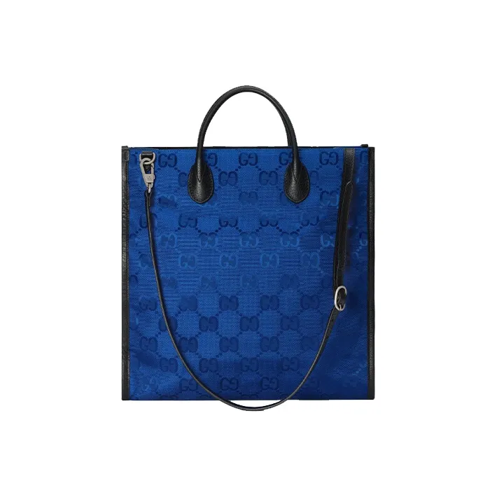 GUCCI Off The Grid Nylon Fabric Tote Bag, Shopping Bag, Handbag Unisex Blue-3