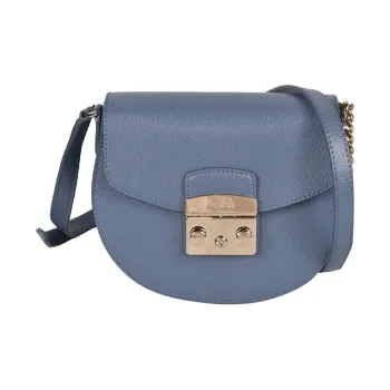 Furla Metropolis Collection Calfskin Shoulder Bag Crossbody Bag Mini Women's Blue