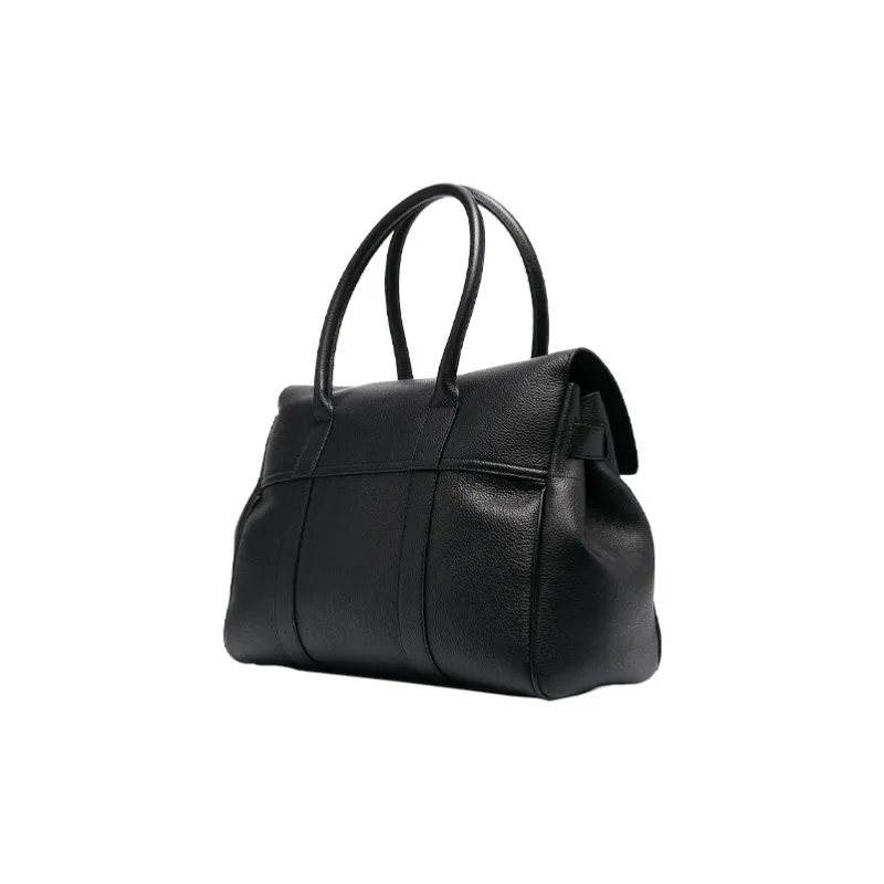 Mulberry Grain Leather Handbag Regular Women's Black-1