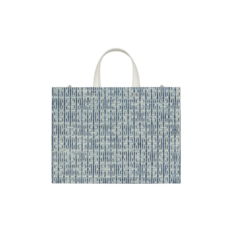 GIVENCHY Cow Leather Tote Bag Shopping Bag Handbag Shoulder Bag Crossbody Bag Medium Size Women's Denim Blue-2