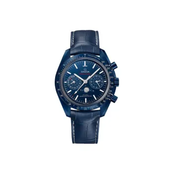 OMEGA Automatic Mechanical Movement Men's Watches Watch 44.25mm Blue Dial Crocodile Leather Strap