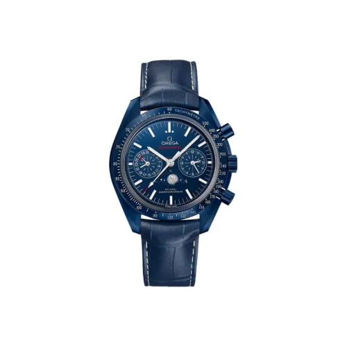 OMEGA Automatic Mechanical Movement Men's Watches Watch 44.25mm Blue Dial Crocodile Leather Strap