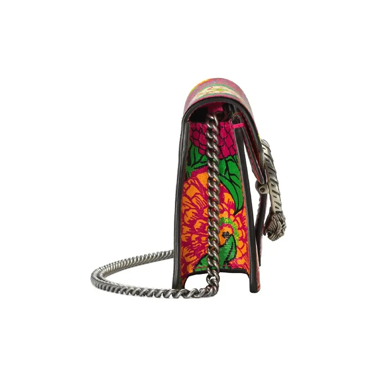 GUCCI Leather Shoulder Bag Crossbody Bag Extra Mini Women's Fuchsia/Multicolor-2