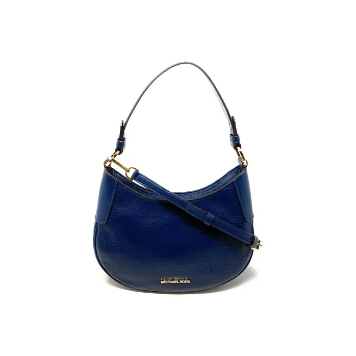 MICHAEL KORS MICHAEL KORS Luggage Collection Leather Crescent Bag Shoulder Bag HOBO Crossbody Bag Women's Blue-0