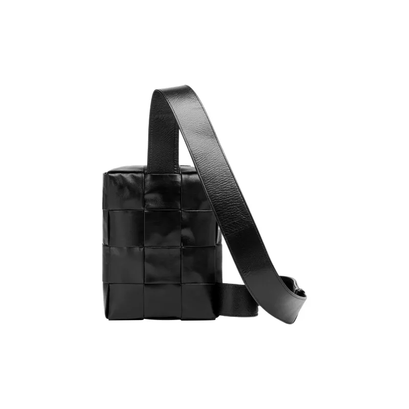 Bottega Veneta Cow Leather Shoulder Bag, Crossbody Bag, Sling Bag Medium Size Men's Black-1