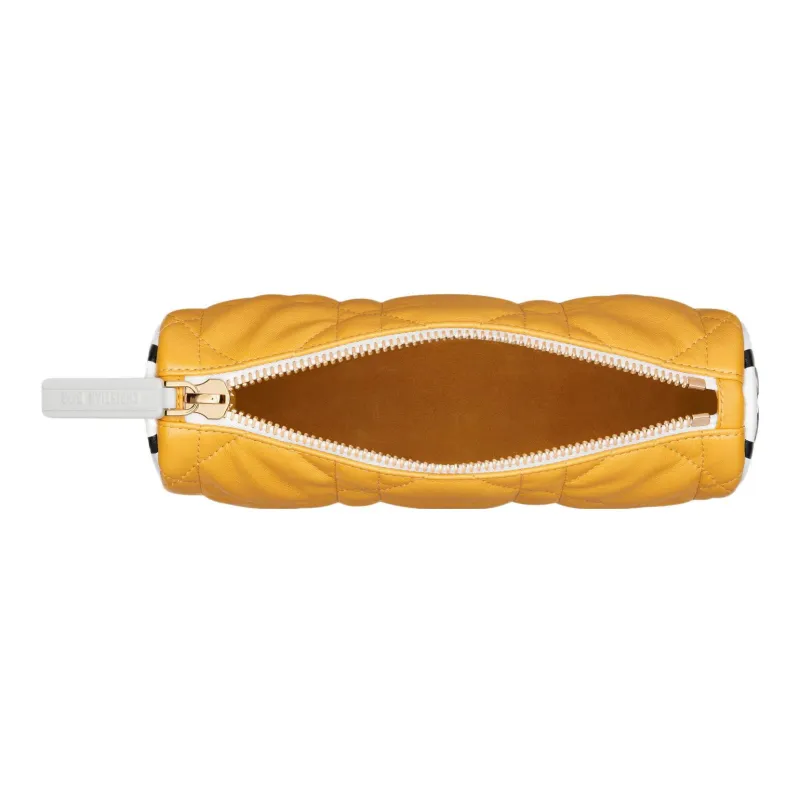 DIOR Sheepskin HOBO Bag, Dumpling Bag, Handbag, Crossbody Bag Small Size Women's Mustard Yellow-3