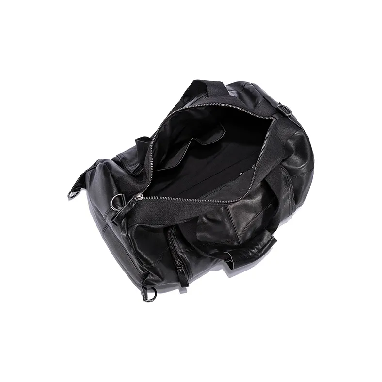 Ace Paul Cow Leather Handbags Travel Bags Regular Unisex Black-5