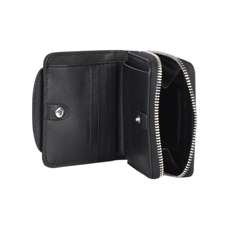 KARL LAGERFELD Cow Leather Wallet Unisex Black-3