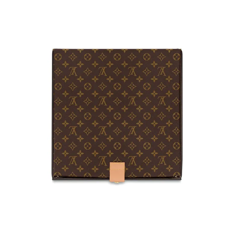 LOUIS VUITTON Coated Canvas Hard Case Unisex Brown-1