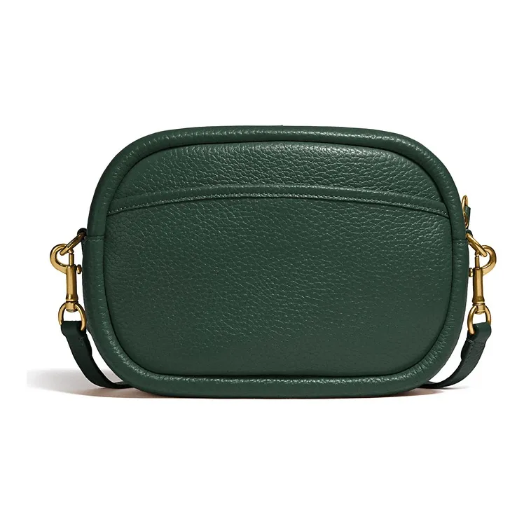 COACH Camera Pebbled Leather Camera Bag Shoulder Bag Crossbody Bag Regular Women's Forest Green-2