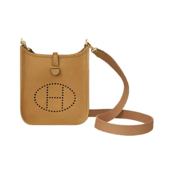 HERMES Evelyne Clemence Bullock Leather Shoulder Bag Crossbody Bag Mini Women's 4B Biscuit Cookie