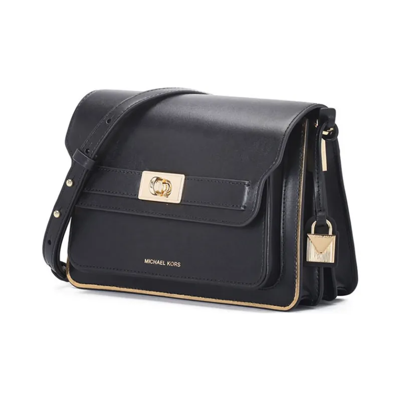 MICHAEL KORS Leather Crossbody Bag Shoulder Bag Women's Black-2