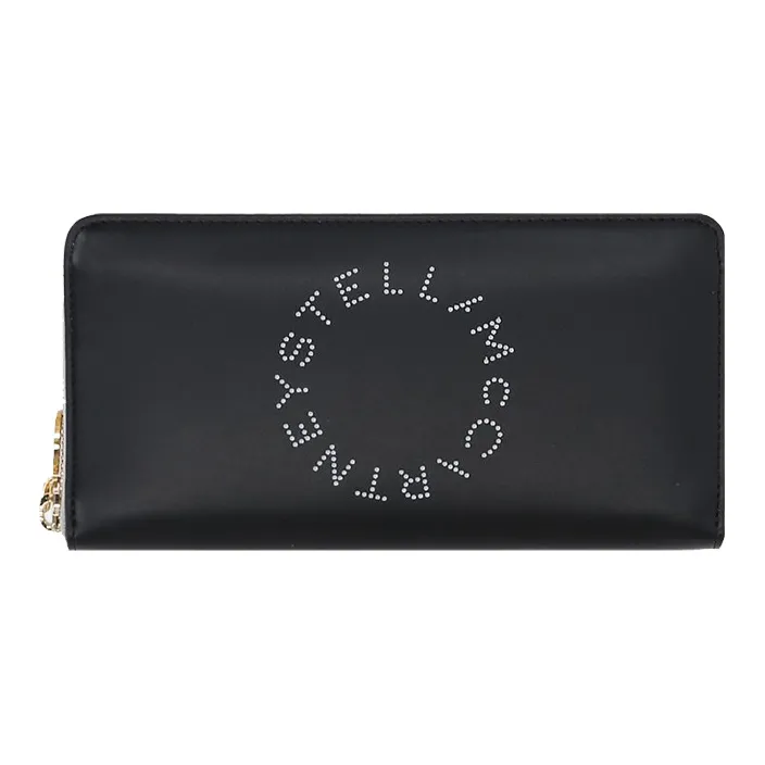 Stella McCartney Logo Perforated Zip Around Continental Wallet-0