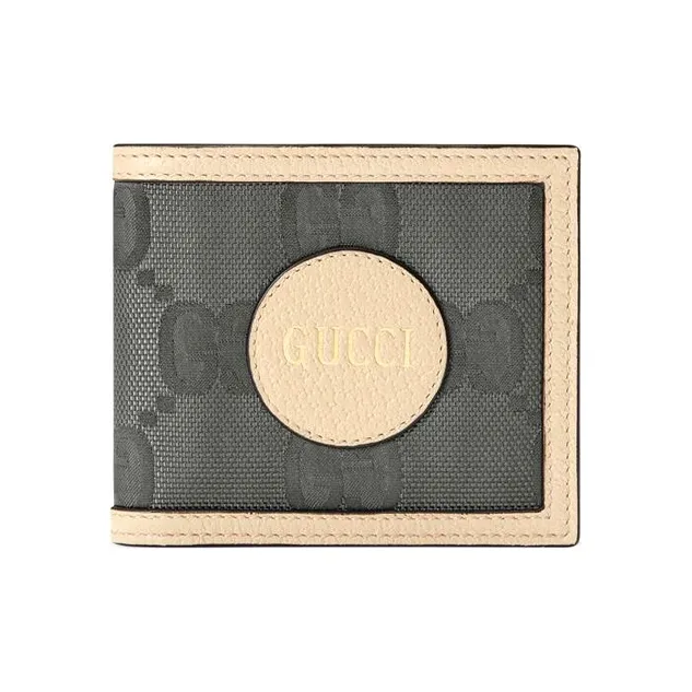 GUCCI Off The Grid Leather Nylon Hybrid Wallet Men's Dark Gray-0