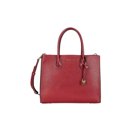 MICHAEL KORS Mercer Leather Trunk Bag Shoulder Bag Crossbody Bag Handbag Large Size Women's Roasted Chestnut Red