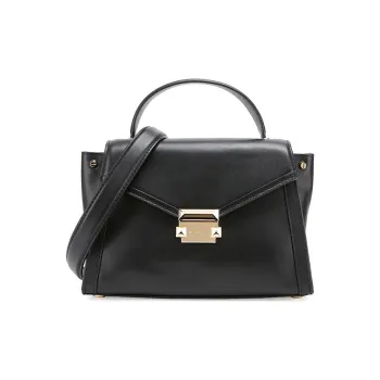MICHAEL KORS Whitney Leather Ear Bag Portable Crossbody Bag Shoulder Bag Medium Size Women's Black