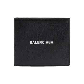 Balenciaga Cow Leather Wallet Men's Black