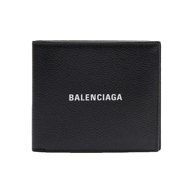 Balenciaga Cow Leather Wallet Men's Black-0