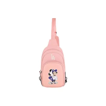 MLB Disney Collaboration Polyester Crossbody Bag, Shoulder Bag Unisex Pink