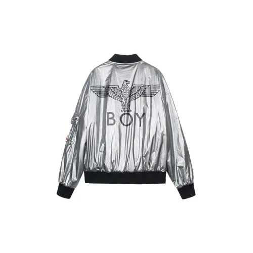 Boy London Puffer Jackets Unisex Silver