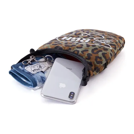 Rough Enough Polyamide Smartphone Pocket Shoulder Bag Crossbody Bag Medium Size Unisex Leopard Print-2