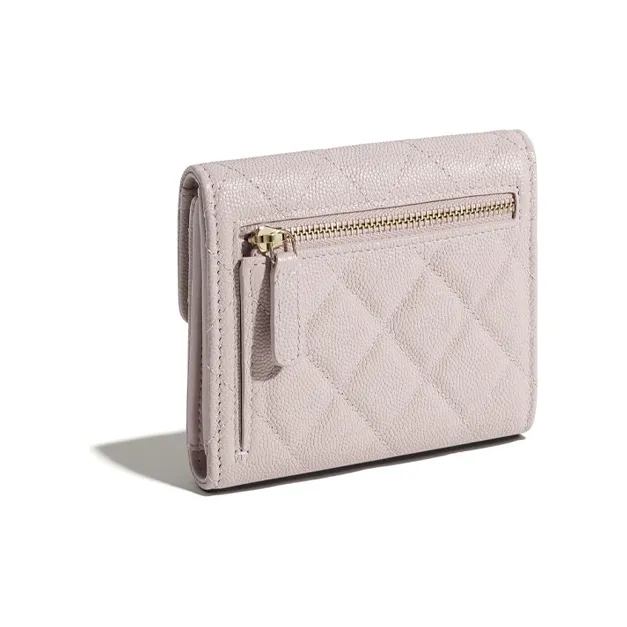 CHANEL Classic Flap CF Caviar Calfskin Gold Tone Lock Women's Pink-1