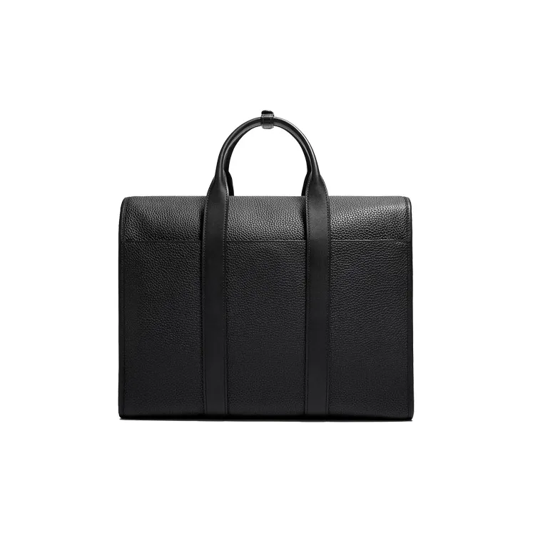 COACH Gotham Pebbled Leather With Refined Calfskin Computer Briefcase Tubas Men's Black-2