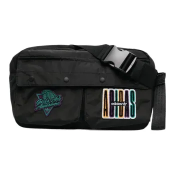 Adidas Girls Are Awesome Collaboration Polyester Shoulder Bag Crossbody Bag Fanny Pack Unisex Black