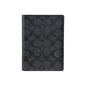 COACH Passport Case Passport Holders Black Gray Color