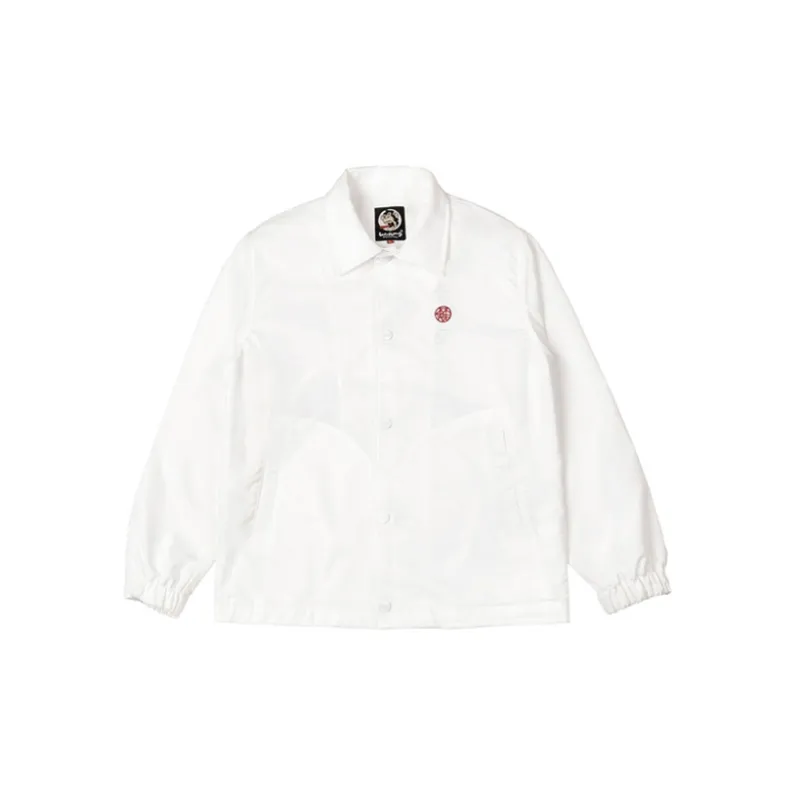 WOOKONG Coach Jacket Unisex White-1