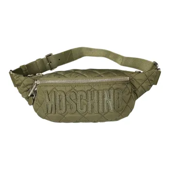 MOSCHINO Cotton Fanny Pack Unisex Army Green