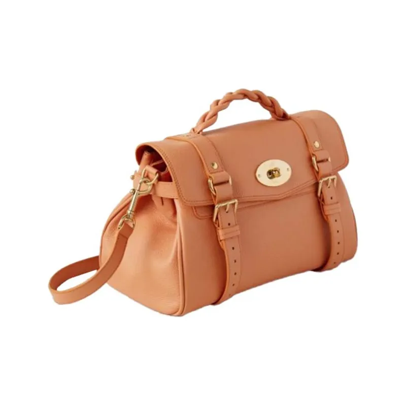 Mulberry Leather, Cow Leather Handbag Medium Size Women's Orange-1